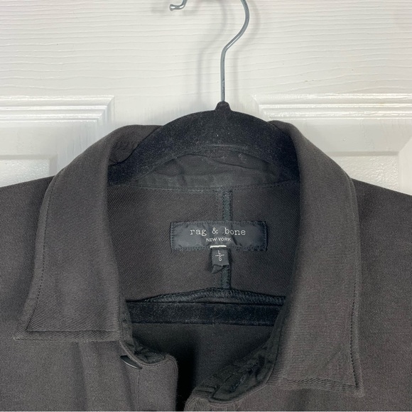 Rag and Bone Long Sleeve Button Down Shirt Black Size Large - Picture 3 of 4